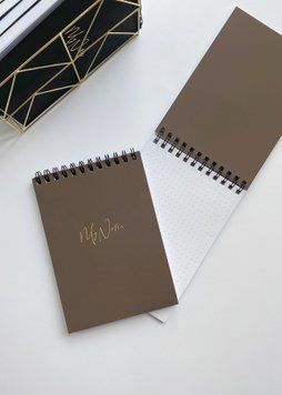 Блокнот на пружині, капучіно bloknot10x15brown фото